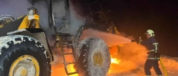 В Хмільницькому районі загорівся фронтальний навантажувач в кар’єрі