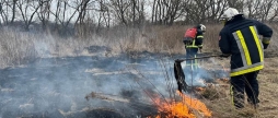 Від ранку рятувальники Вінниччини тричі гасили загоряння сухої рослинності