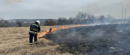 Вінницькі рятувальники ліквідували загорання на площі у два гектари