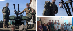 Вінницький терцентр передав нацгвардійцям власноруч сплетені маскувальні сітки