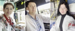 Водії громадського транспорту Вінниці вийшли на маршрути у вишитих сорочках