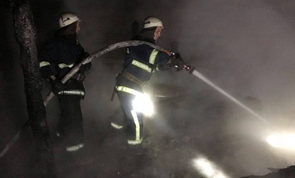 Ладижинські рятувальники ліквідували пожежу в господарчій будівлі