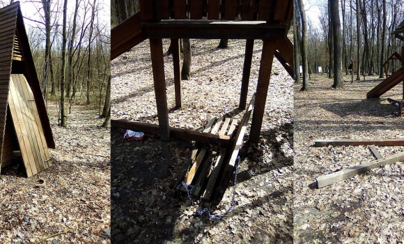 Вандали потрощили зону відпочинку в Бершадському лісництві