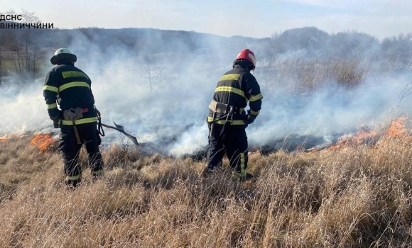 24 пожежі в природних екосистемах сталося за добу на Вінниччині