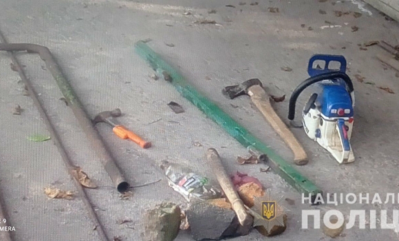В Ольгополі чоловіки, озброєні лопатами та сокирами, погрожували копам