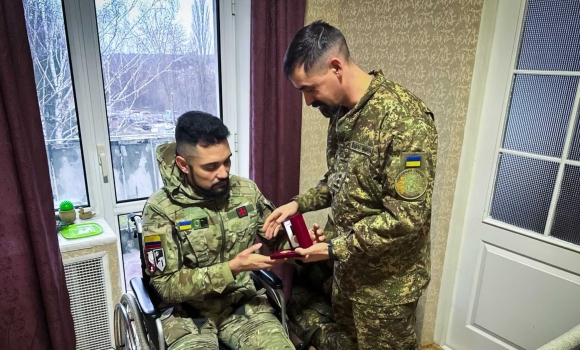 Державні нагороди отримали бійці бригади «Червона Калина», які проходять лікування