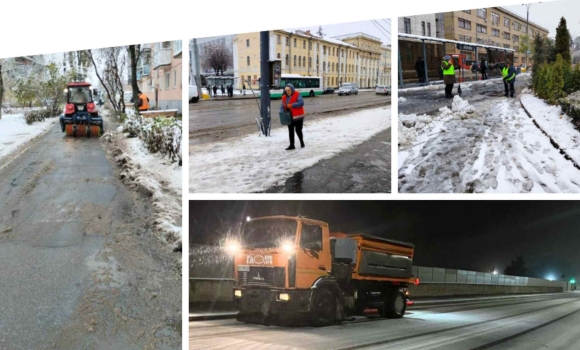 До прибирання Вінниці від снігу залучили майже пів сотні спецавтівок