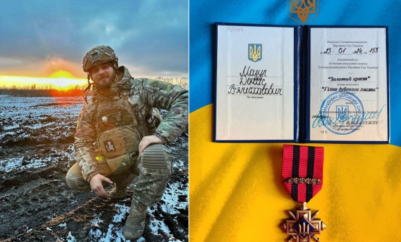 Героя з Бару, який ще з 2014 року боронить Україну, нагородили "Золотим хрестом"
