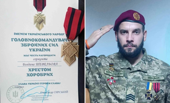 Герой з Липовецької громади отримав від Головнокомандувача Хрест хоробрих