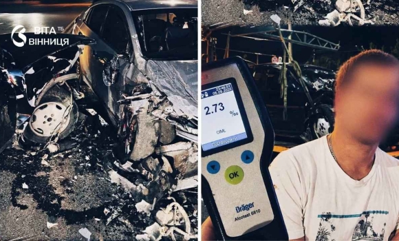 Майже в 14 разів більше норми на Київській у Вінниці затримали п'яного водія