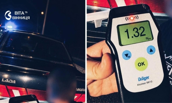 Майже всемеро перевищив норму на трасі М-21 вінницькі патрульні зупинка п'яного 51-річного водія