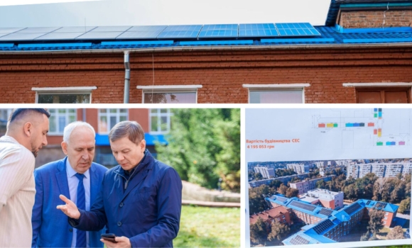 На даху Вінницької лікарні швидкої допомоги встановили СЕС