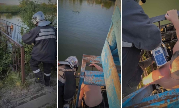 На одному зі ставків у Вінниці підліток застряг ногою в металевій конструкції