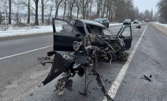 На трасі у Вінниччині легковик протаранив вантажівку - водій у лікарні
