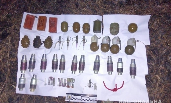 На Вінниччині в лісосмузі знайшли вибухівку та зброю