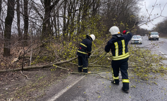 На Вінниччині бійці ДСНС двічі ліквідовували наслідки несприятливих погодних умов