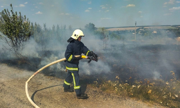 На Вінниччині під час займання сухої трави опіки отримала пенсіонерка