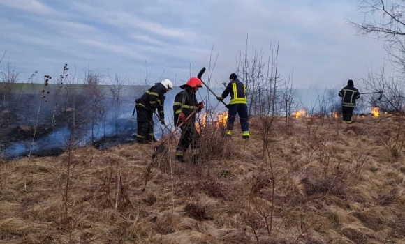 На Вінниччині почастішали випадки спалювання сухої рослинності – горіли у п’яти районах