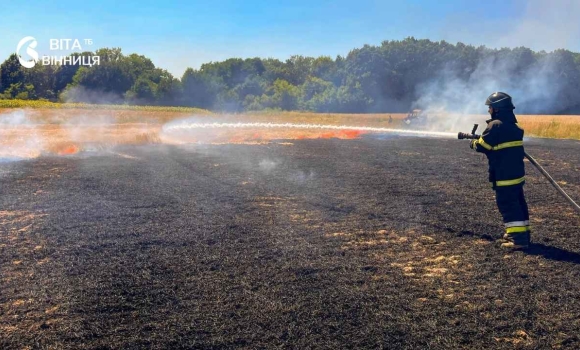 На Вінниччині вогонь знищив 1,7 гектара пшениці На Вінниччині вогонь знищив 1,7 гектара пшениці