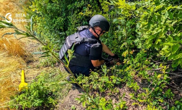 На Вінниччині знищили снаряди, що пролежали в землі десятки років На Вінниччині знищили снаряди, що пролежали в землі десятки років
