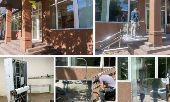 На вході у ветеранський простір «Побратим» встановлюють підйомники для людей з інвалідністю