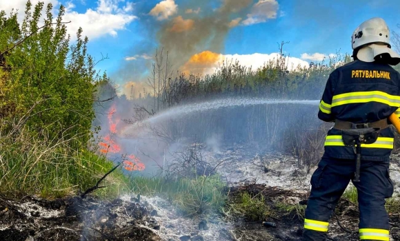 Палаючі паркани та тонни соломи на Вінниччині ліквідували вісім масштабних пожеж