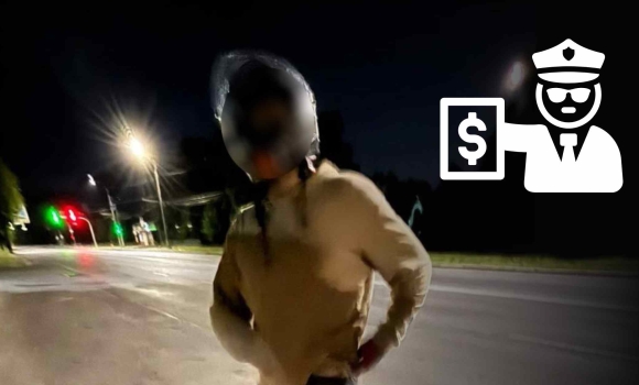 Патрульні зупинили у Вінниці п'яного мотоцикліста без права керування