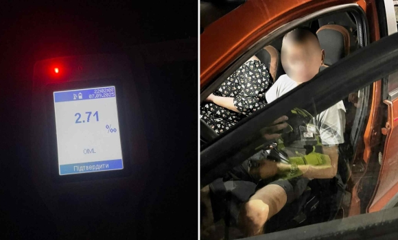 Патрульні зупинили у Вінниці водія, що був напідпитку та не мав права керування