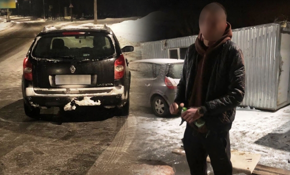 "Під кайфом" та з наркотиками в салоні - вночі у Вінниці зупинили водія Renault