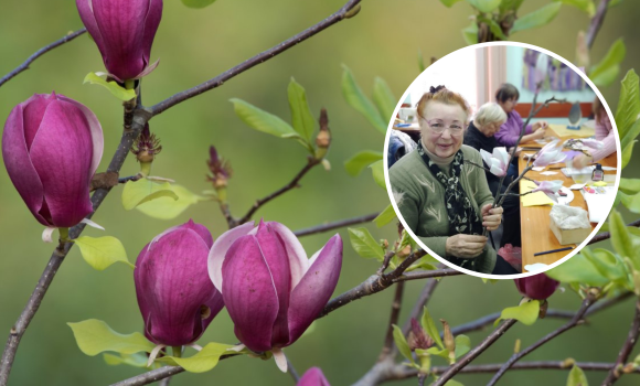 Підопічних Терцентру у Вінниці навчають виготовляти весняні композиції