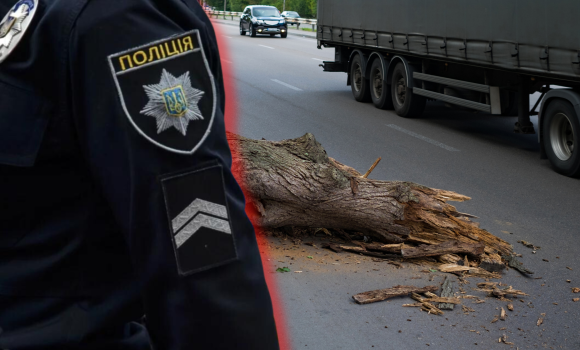 Поліцейські Козятина прибирали повалені дерева з автошляхів