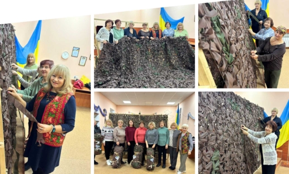 Понад 120 маскувальних сіток для захисників виготовили у вінницькому терцентрі