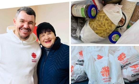 Продукти від Терцентру та місії «Карітас-Спес-Вінниця» отримали одинокі старенькі