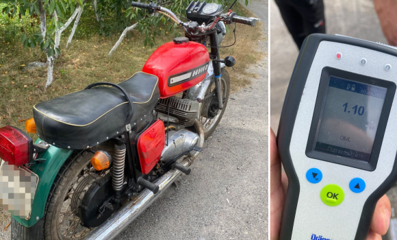 П'яний і без права керування — такого мотоцикліста зупинили у Вінниці