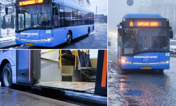 Ще три автобуси Solaris вийшли на маршрути Вінницької громади