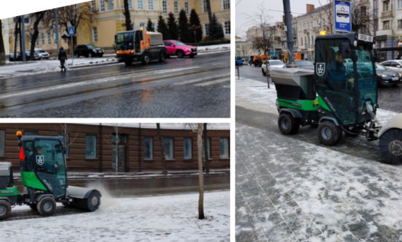 Спецтехніка вже очищає вулиці Вінниці від снігу та ожеледиці Спецтехніка вже очищає вулиці Вінниці від снігу та ожеледиці