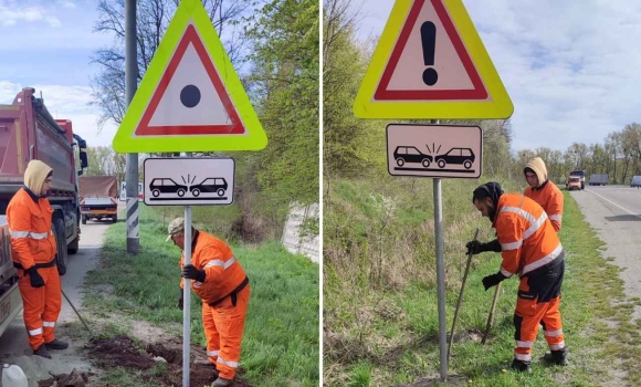 Світловідбивачі проти туману та ночі на Вінниччині модернізують дорожню інфраструктуру
