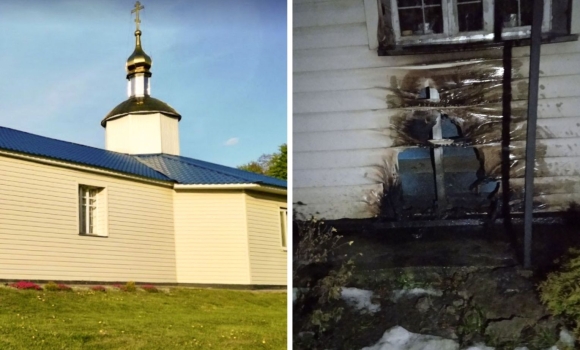 У Калинівській громаді підпалили храм ПЦУ - церкву врятував дощ