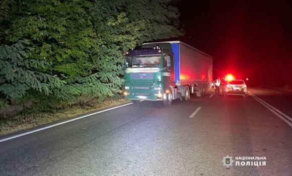 У Хмільницькому районі водій вантажівки збив пішохода