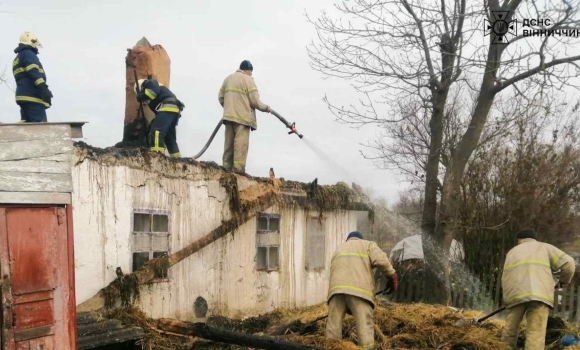 У Хмільницькому районі згорів приватний житловий будинок