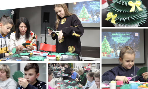 У Вінниці для діток переселенців та дітей оборонців провели новорічний майстерклас