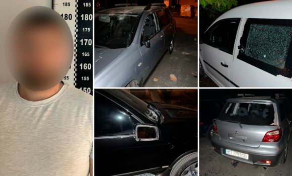 У Вінниці пʼяний хуліган за одну ніч розбив 12 припаркованих авто