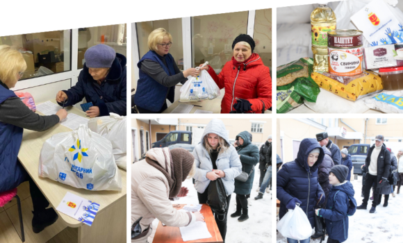 У Вінниці роздають продуктові набори містянам з вразливих категорій населення