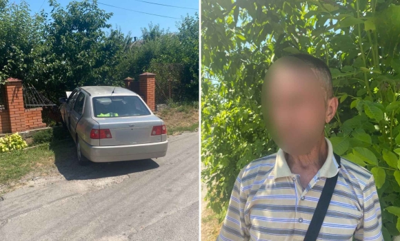 У Вінниці п'яний водій серед білого дня розтрощив цегляний паркан