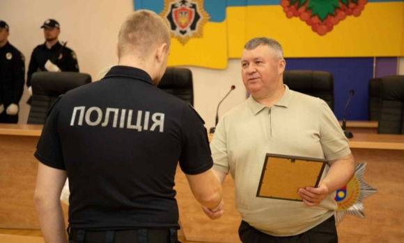 У Вінниці відзначили поліцейських з нагоди їхнього професійного дня