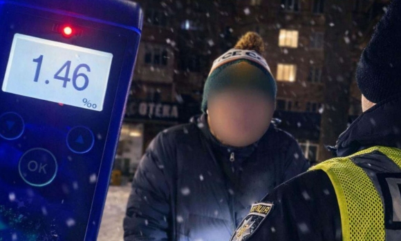 У Вінниці зупинили водія напідпитку рівень алкоголю в організмі у сім разів перевищив норму