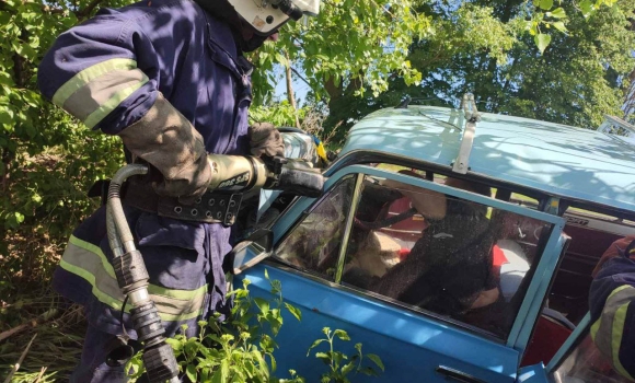 У Війтівецькій громаді легковик в'їхав у дерево - водія витягли з автівки рятувальники