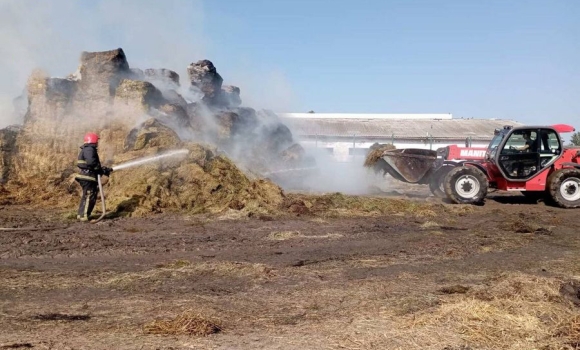 В Немирівській громаді вогонь знищив 60 тонн сіна
