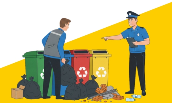 Вінничанина оштрафують, бо викинув будівельне сміття на майданчик для роздільного збору побутових відходів