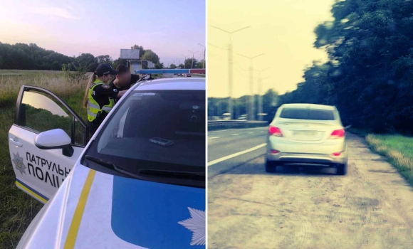 Вінницькі патрульні зупини водія-порушника, який перевищив швидкість на дорозі